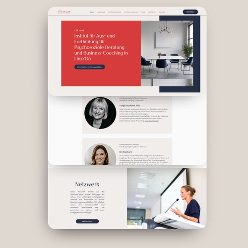 Branding and Wix Website for a training counseling courses in Austria