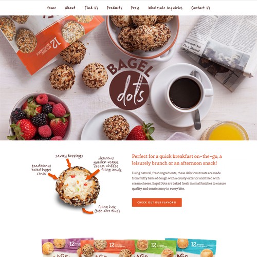 Squarespace website for food brand