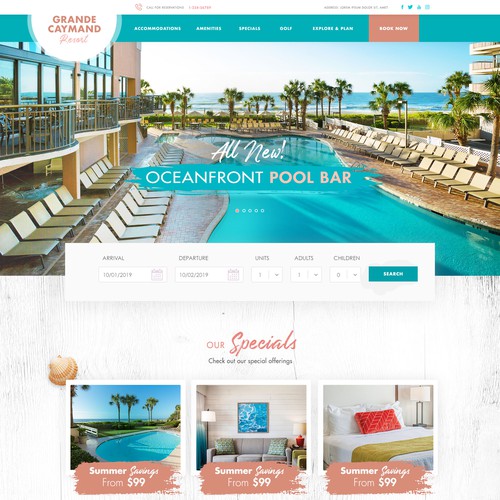 Grande Cayman Resort Wedsite WordPress Design