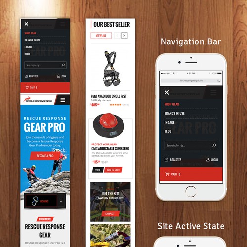 Mobile Site Design Mockup