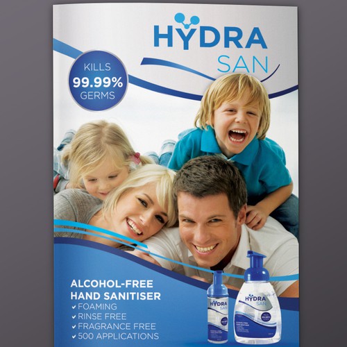 Print Ad wanted for 'HydraSan' a new Alcohol-Free Hand Sanitiser.