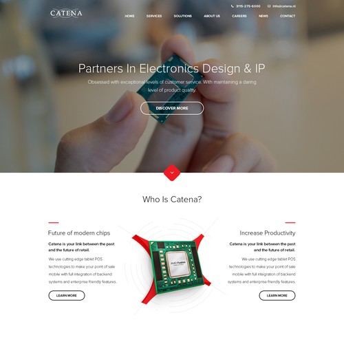 Create modern website for high-tech chip design firm