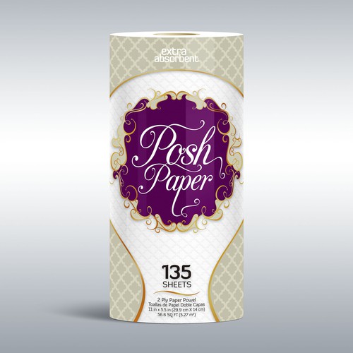 Posh Paper Towels Package Design