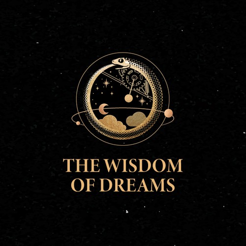 A logo for a website for a book called The Wisdom of Dreams: Science, Synchronicity and the Language of the Soul being published by Routledge. Audience is therapists and lay public