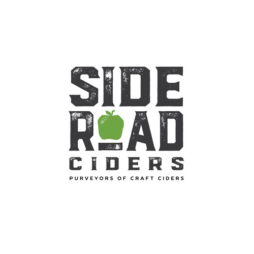 Craft brew style logo for Side Road Ciders