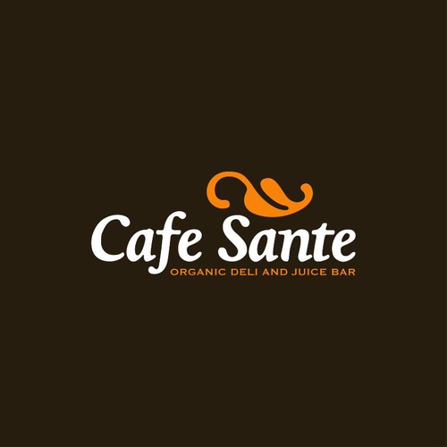 Create the next logo for "Cafe Sante" organic deli and juice bar