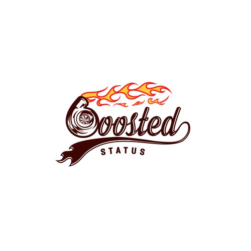 fire spitting logo for boosted status