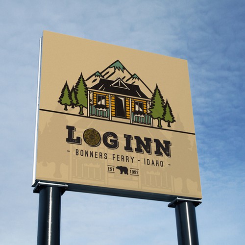 Logo concept for Log Inn