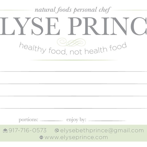 Prepared food label