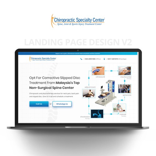 Landing Page Design - Chiropractic Specialty Center