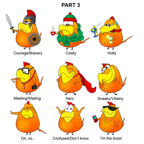 Chicken Emoji Stickers