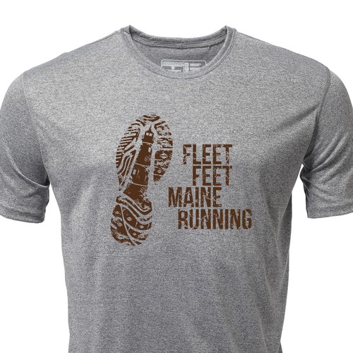 Maine Themed Running Shirt Graphics 