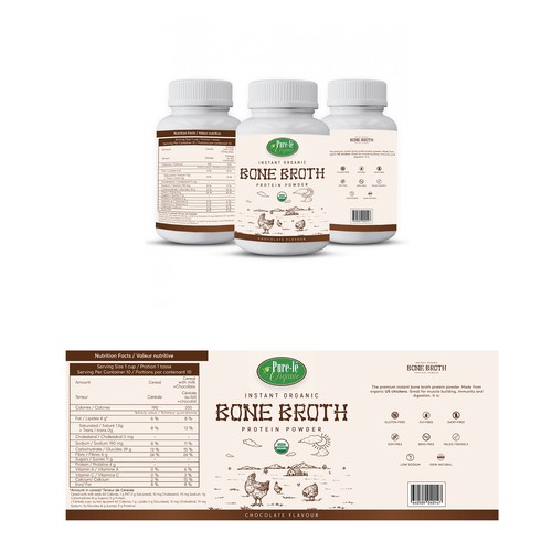 Bone Broth Product Label Design