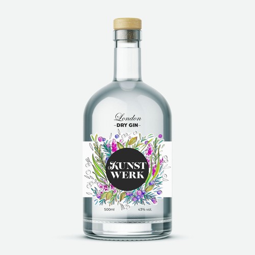 Label Design for Gin bottle