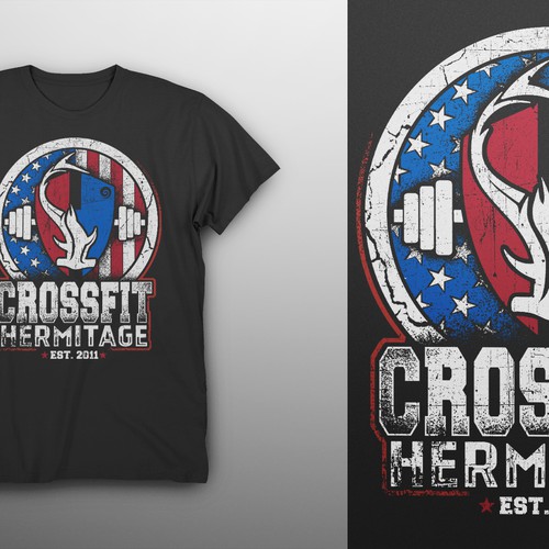 Create t-shirt design for CrossFit gym