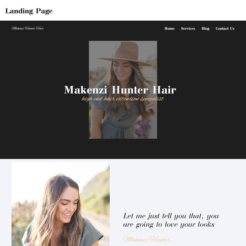 Website Design for Mackenzi Hunter