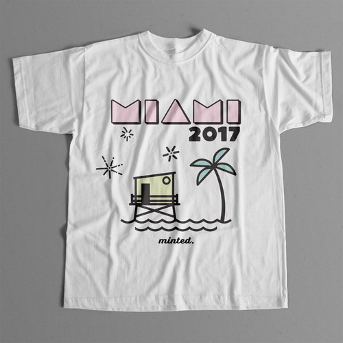 T-shirt concept for celebration of 2017 New Years