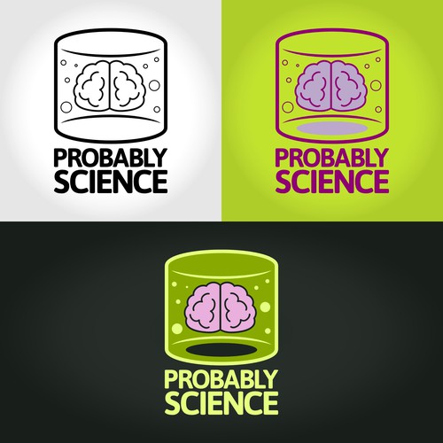 Create a podcast logo for a popular science/comedy show called Probably Science