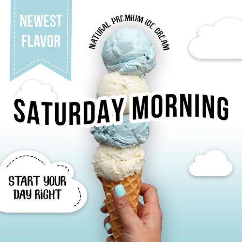 Social ad for new ice cream flavor