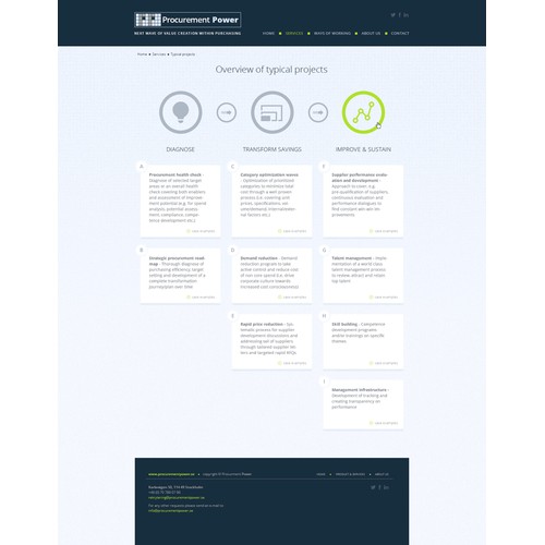 Website design for Procurement Power