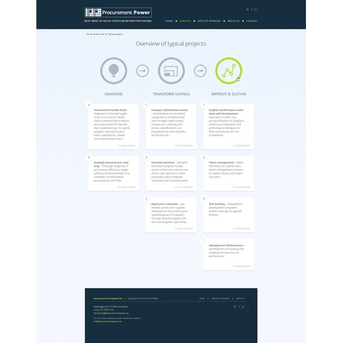 Website design for Procurement Power