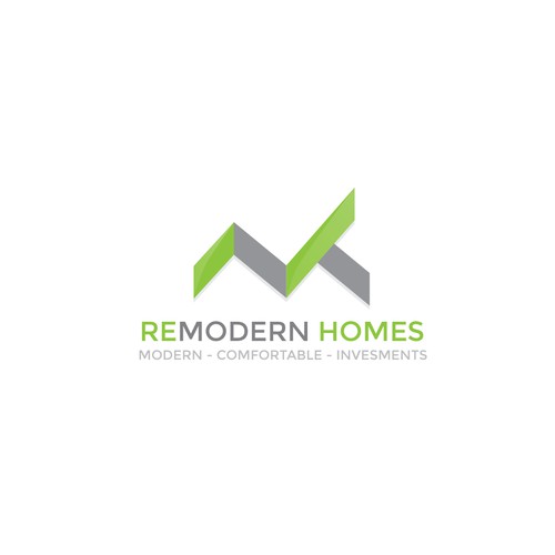 Create a mid-century modern home renovation logo