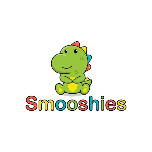 cute dino logo design