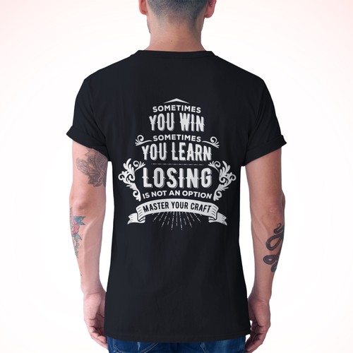 Motivational t-shirt design for men
