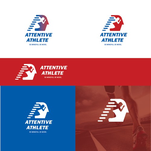 modern sporty logo for attentive athlete