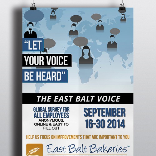 Create a poster/flyer for our global employee engagement survey