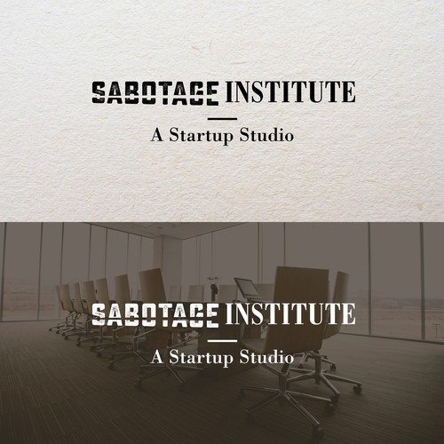 Clean typographic logo for a startup studio