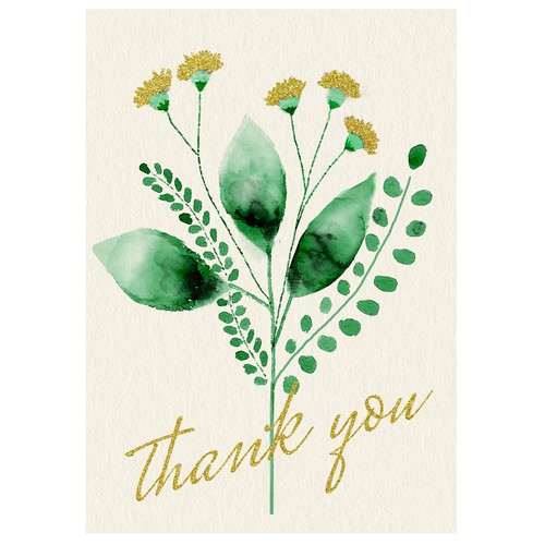 thank you card floral