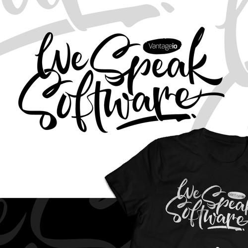 Design an awesome t-shirt for a creative custom software company