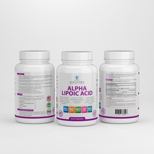 Create a contemporary design for nutritional supplement