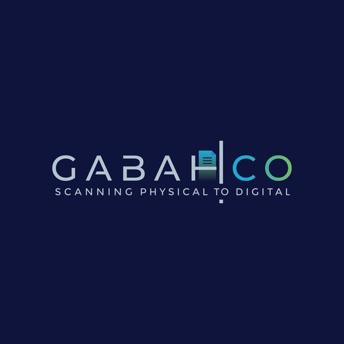A minimalist wordmark logo with icon for a digital scanning business..