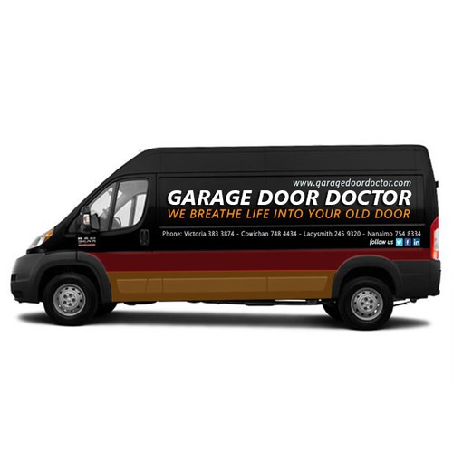 garage door doctor van wrap