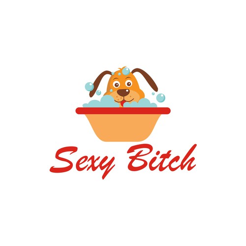 fun dog logo concept for Sexy Bitch