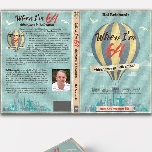 Fabulous book cover for "When I'm 64 (Adventures in Retirement)"