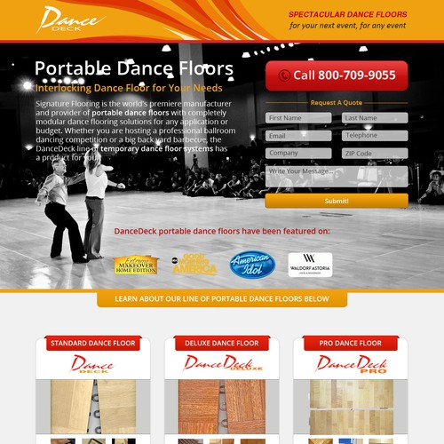 We Want More Dance Floor Conversions...Help Us Create A Great Landing Page!