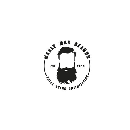 Create a premium bearded logo for Manly Men