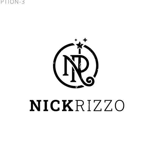 An intersecting 'NR' logo concept for a magician