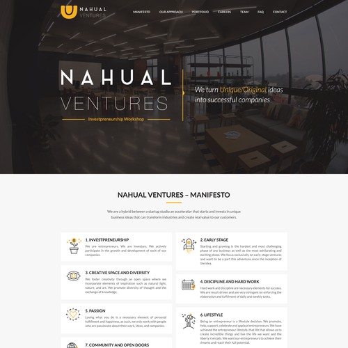 Modern Website Design for Nahual Ventures
