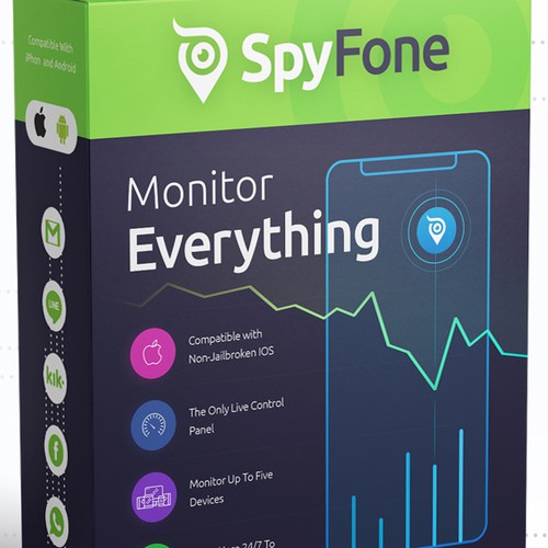 Software Box design for SpyFone.com