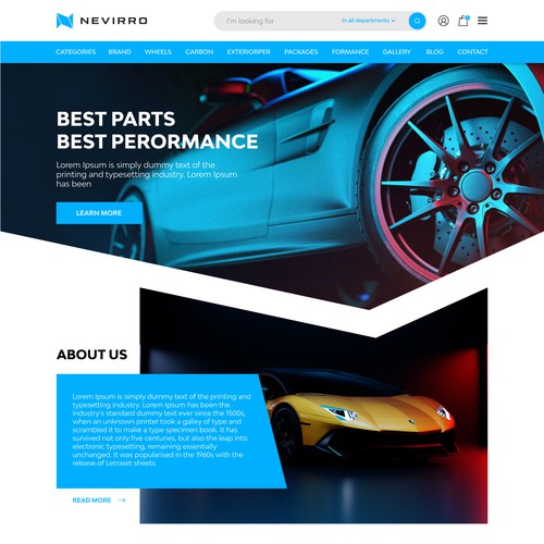 Website design for for prestige automotive brand