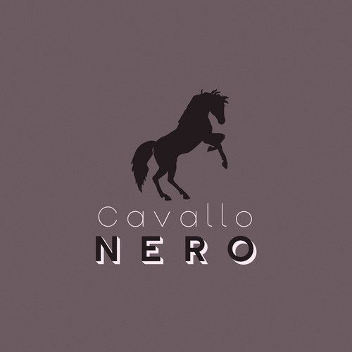 Luxury chocolate logo with horse