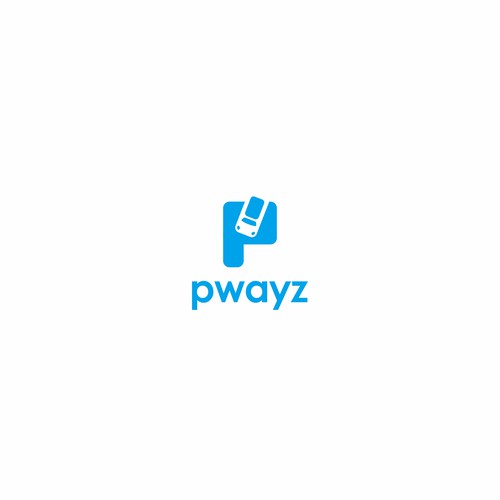 Negative space logo concept for parking app
