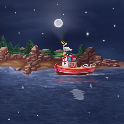 The Brave Boat Book Illustration