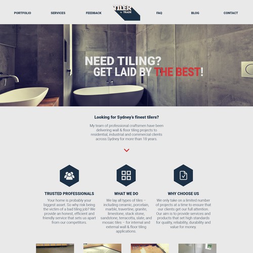 Construction website redesign concept