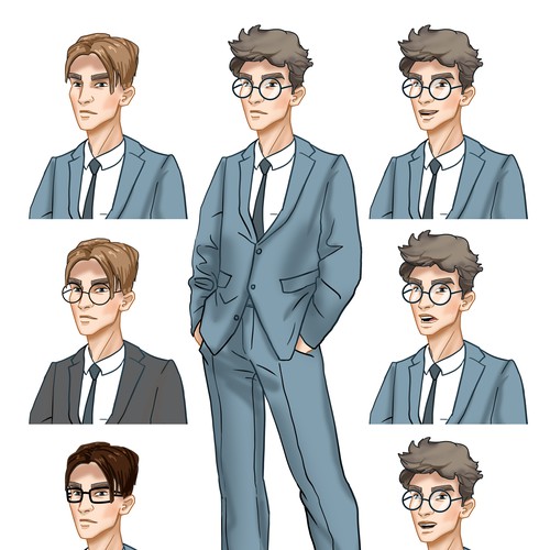 Personality character graphic style, original, cool and professional