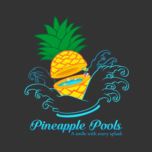 Concept logo for Pineapple Pools